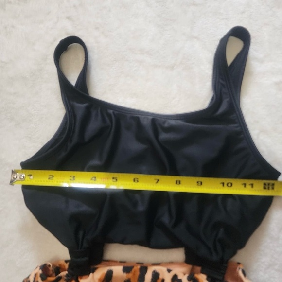 art class Black and Tan One Piece Swimsuit with Cutouts - Picture 2 of 8